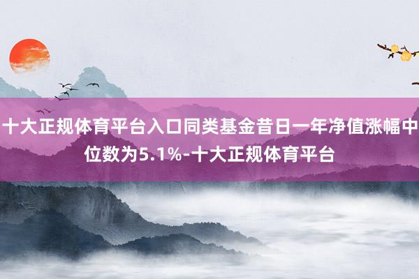 十大正规体育平台入口同类基金昔日一年净值涨幅中位数为5.1%-十大正规体育平台